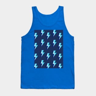 Blue Lightning Flash Pattern Tank Top